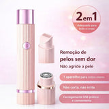 Depilador Feminino Recarregável 2 em 1 com Lâmina Anticorte