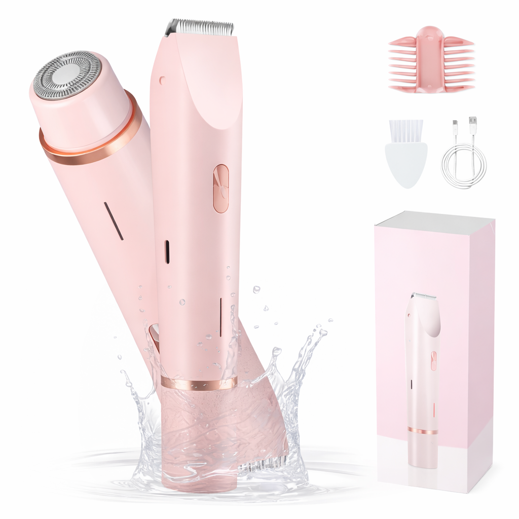 Depilador Elétrico Corporal e Facial 2 em 1 (Á prova D'Água)