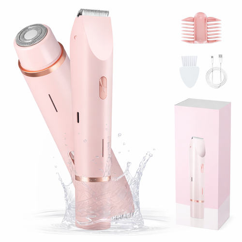 Depilador Elétrico Corporal e Facial 2 em 1 (Á prova D'Água)