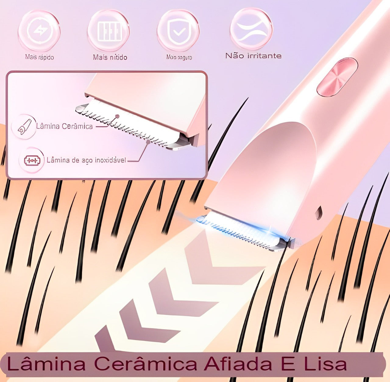 Depilador Multifuncional Pro 2 em 1 - Tecnologia Anti Corte