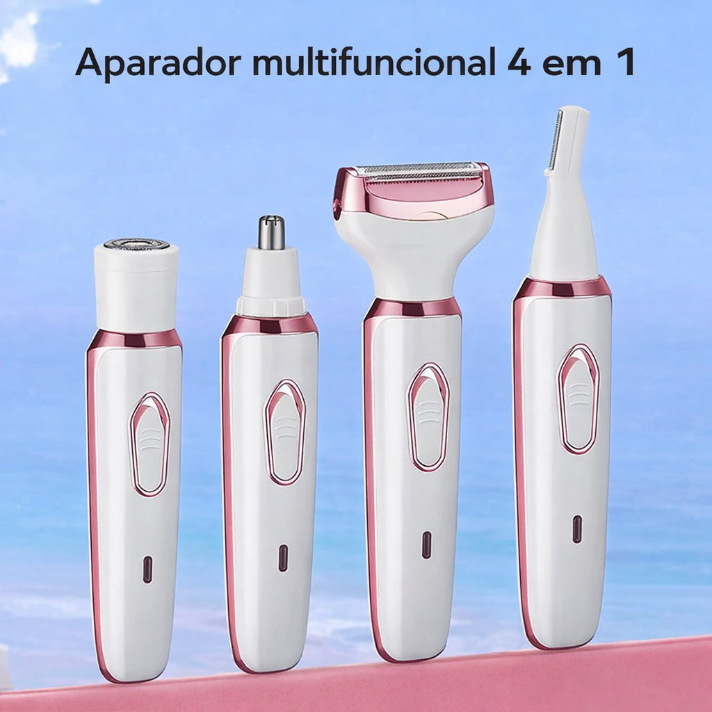 Depilador Elétrico Feminino 4 em 1 Depilação Completa Para Todo o Corpo!