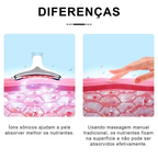 Massageador De Pescoço e Rosto LED Vibração Fototerapia Para Rejuvenescer Firmeza Anti-Rugas