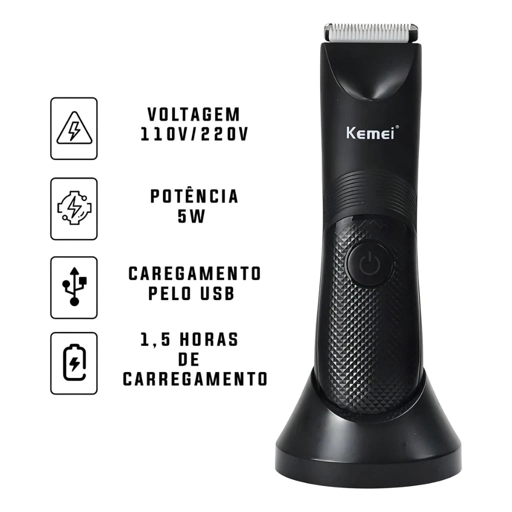 Aparador Corporal e Facial à Prova D’Água - Use no Banho Sem Preocupação