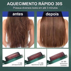 Escova Alisadora Bivolt 5 em 1 - Alisa, Hidrata, Modela, Alinha e Anti-Frizz