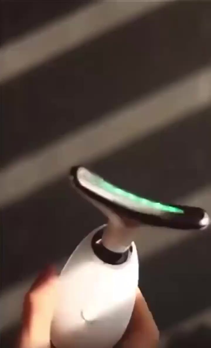 Massageador De Pescoço e Rosto LED Vibração Fototerapia Para Rejuvenescer Firmeza Anti-Rugas